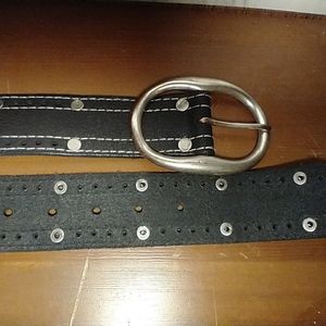 Unisex leather Silvers grommet belt